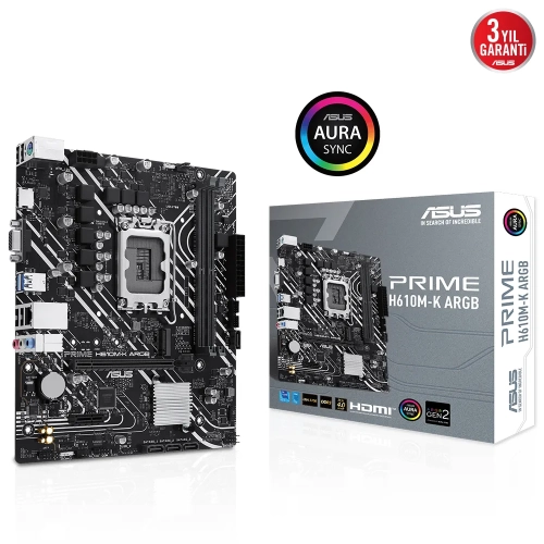ASUS PRIME H610M-K DDR5 5600Mhz HDMI VGA mATX 1700