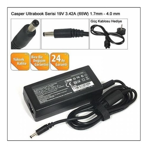 CASPER 19V 3.42A 1.7MM / 4.0 MM NOTEBOOK ADAPTOR CMADP151 ( FAST MARKA ) LKA-CP005