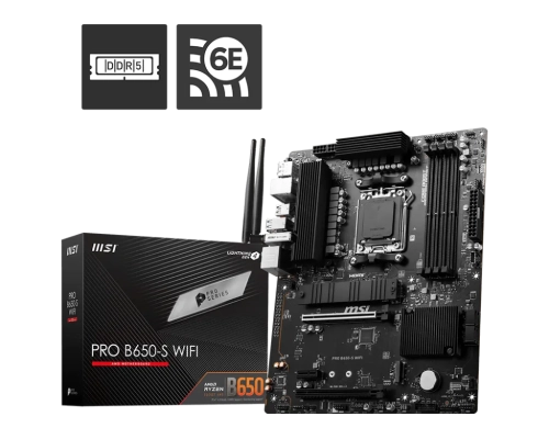 MSI PRO B650-S WIFI DDR5 7200(OC)MHz HDMI DP M.2 ATX AM5